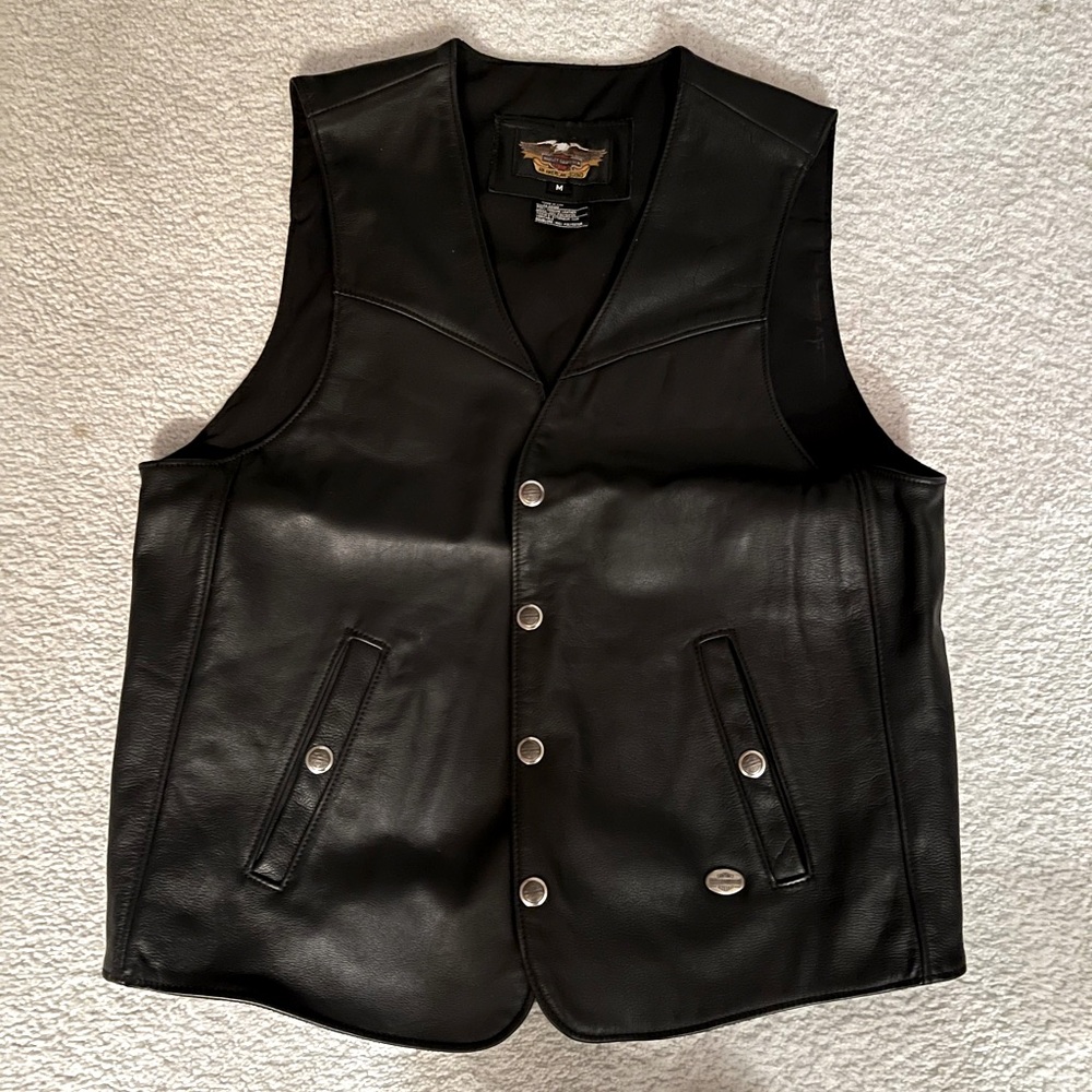 Harley Davidson leather vest Size M